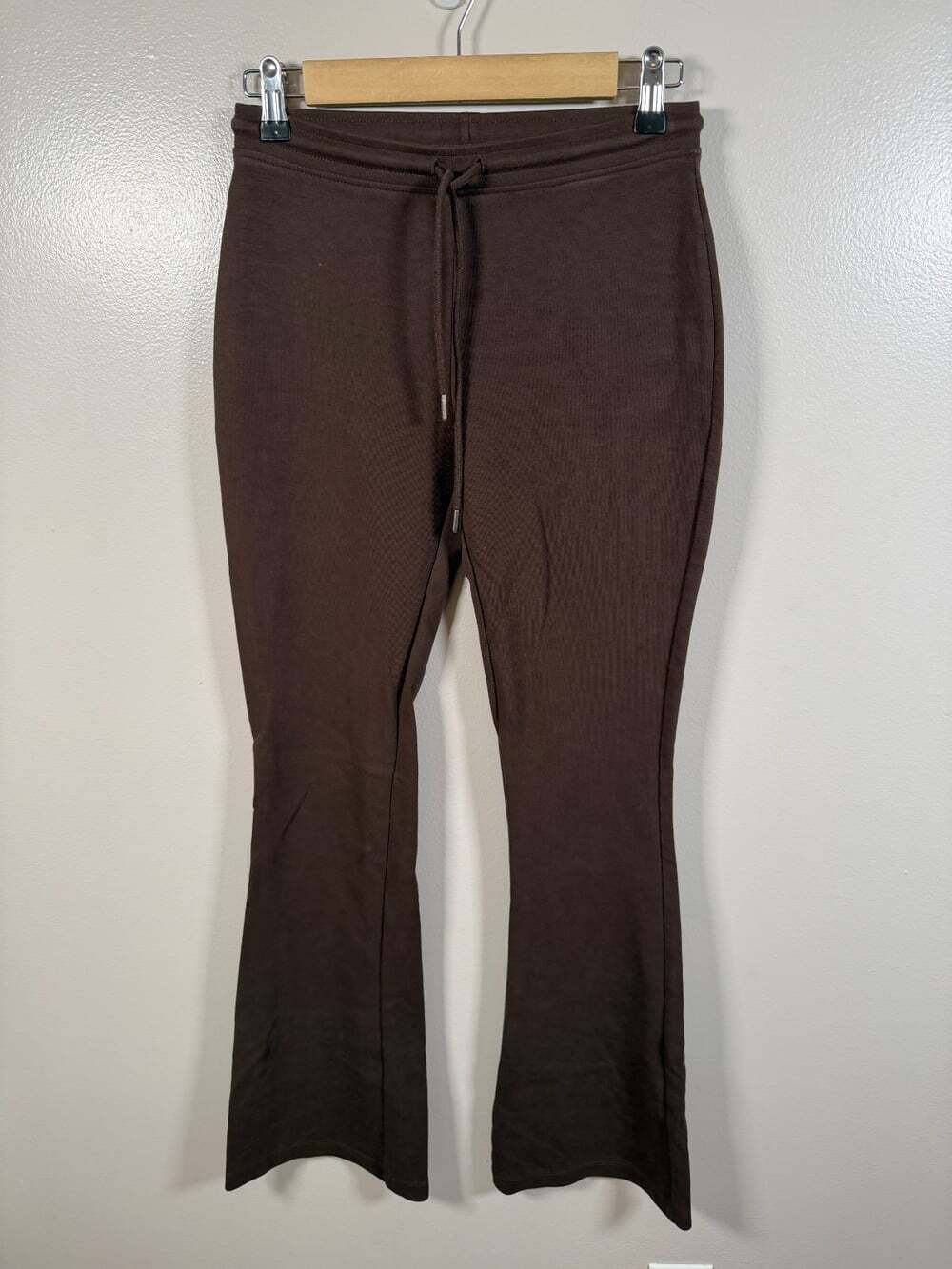 Zara Flare Pants Size Medium Chocolate Brown Minimal Neutral Comfy Lounge